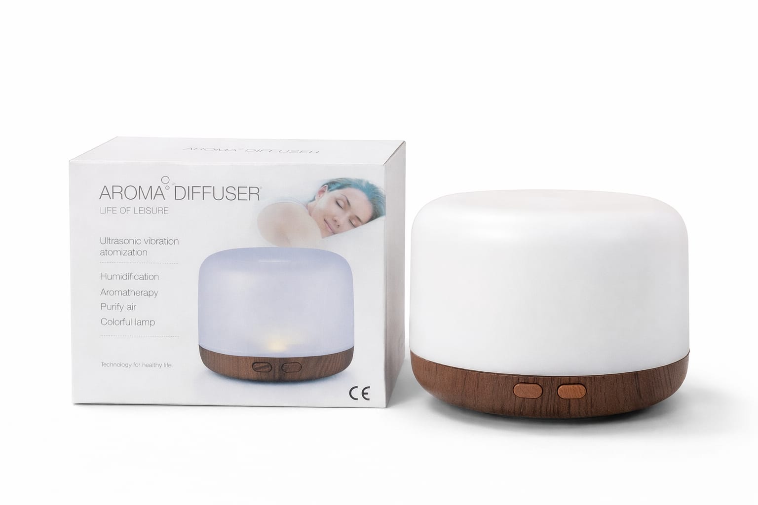 Aroma Diffuser – LED Luftbefeuchter mit Holzoptik